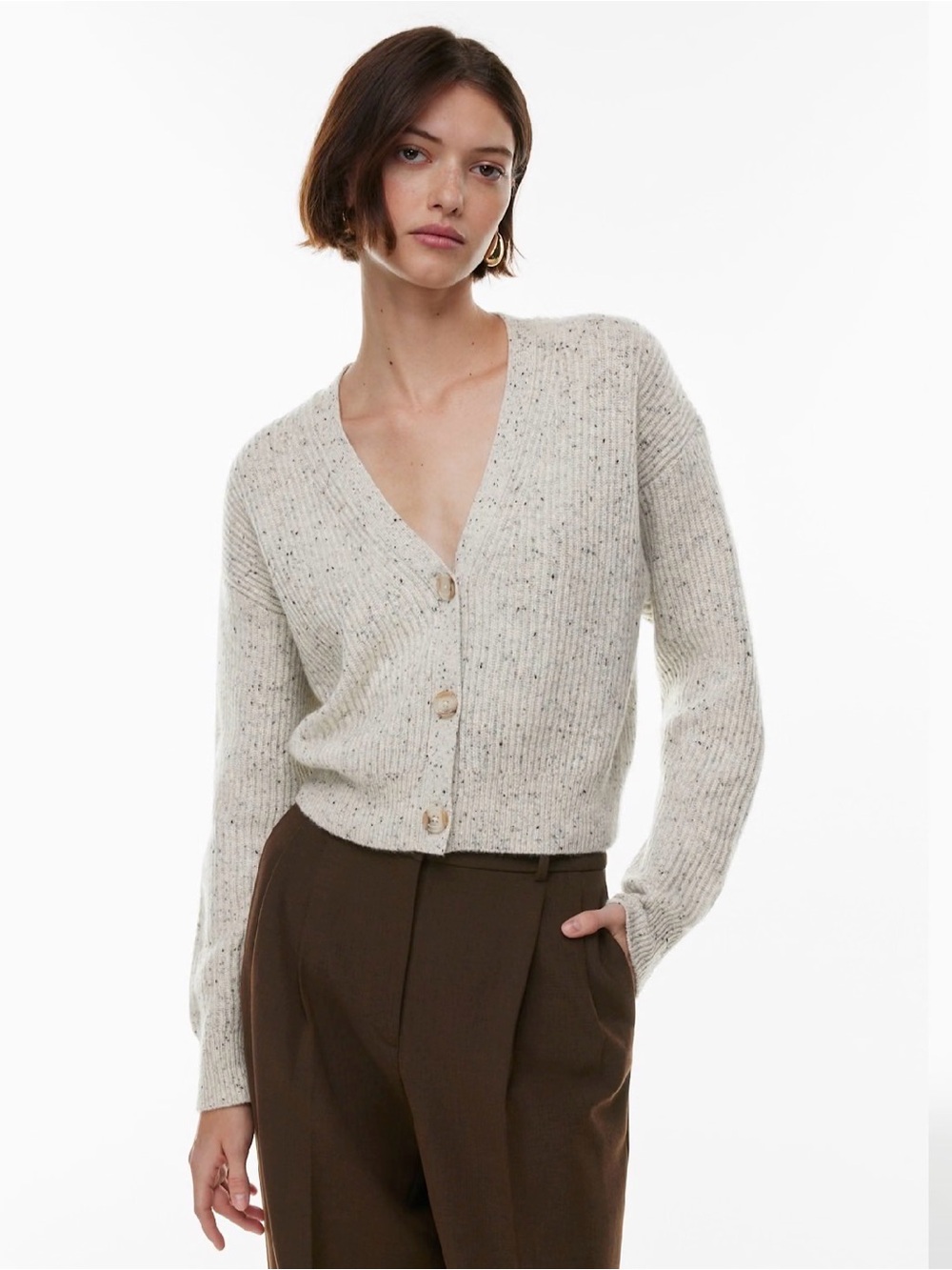 Aritzia Speckled Cashmere Canberra Cardigan